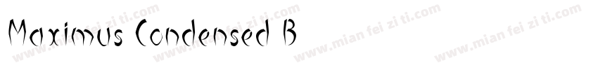 Maximus Condensed B字体转换